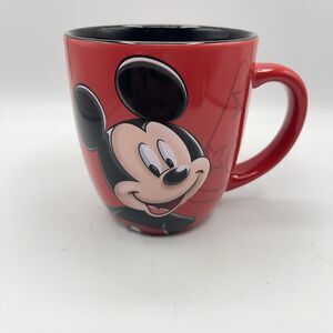 Disney Parks Mickey Mouse Red Coffee Mug Walt Disney World Ceramic 16oz